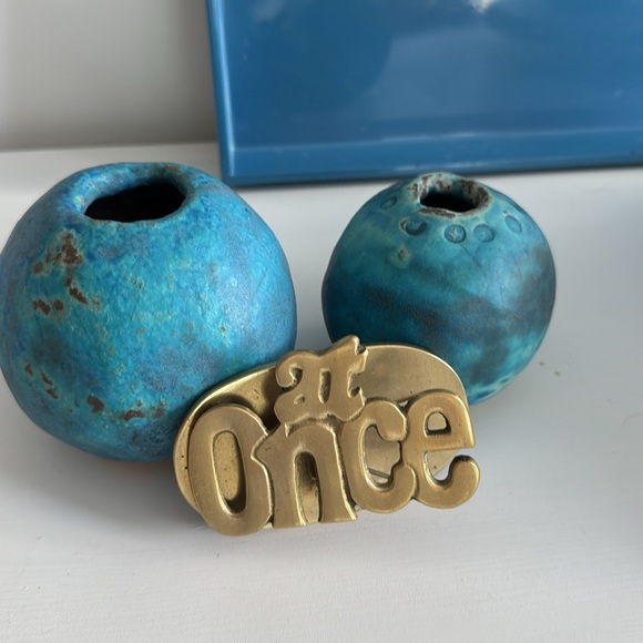 Brass ‘At Once'  Vintage Desk Accessory Clip - Picture 6 of 6